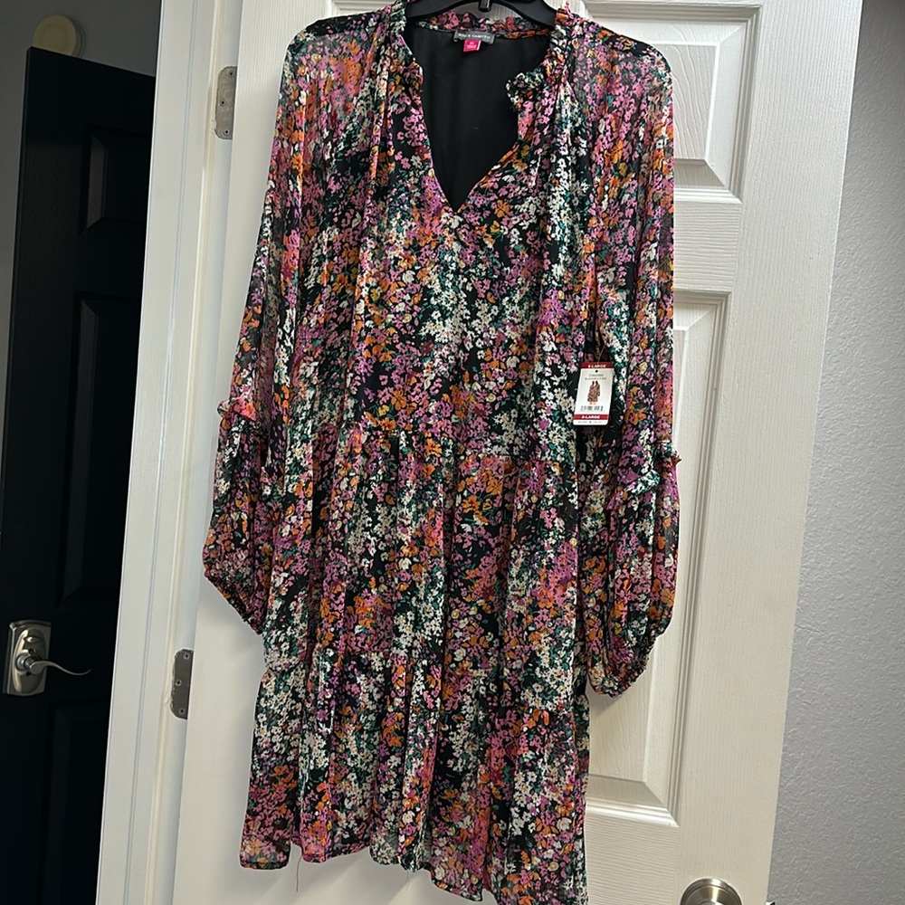 Vince Camuto lightweight lined floral dress size XL